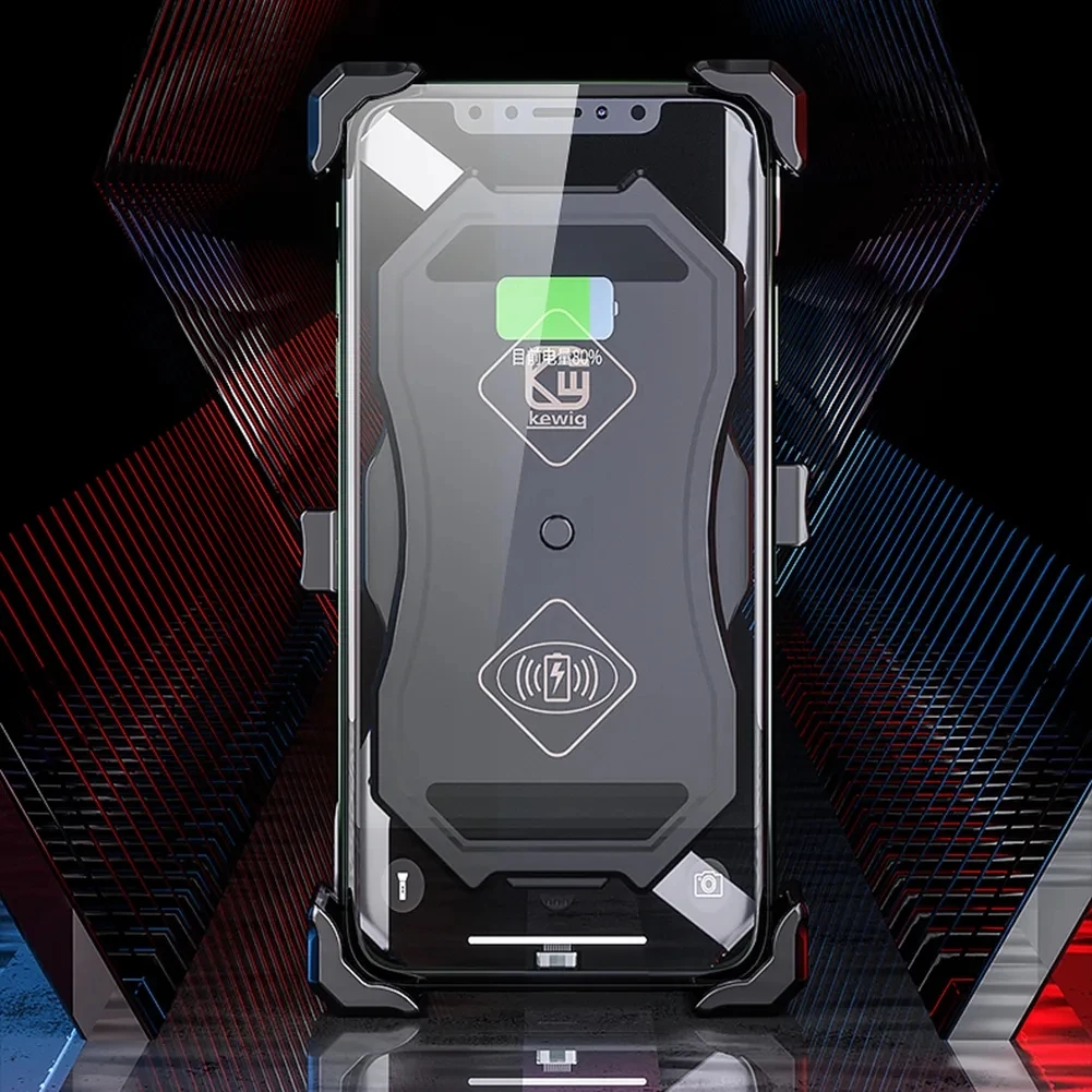 新しいオートバイフォークステムワイヤレス充電器 15 ワット Qi/USB