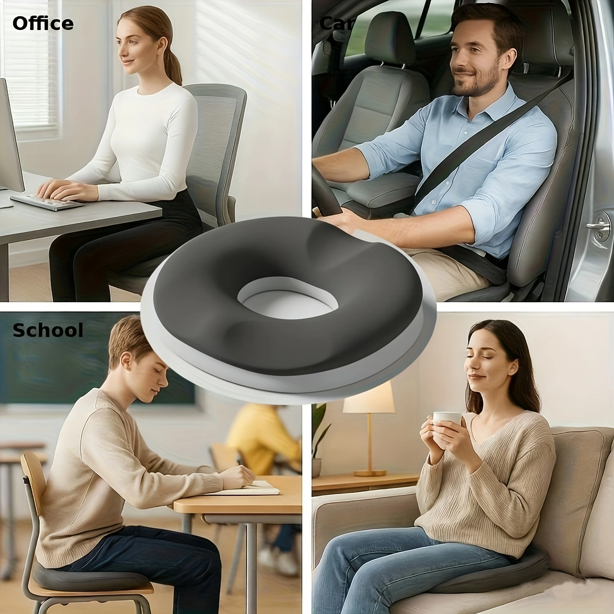 Memory Foam Donut Seat Cushion 5