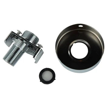 อะแดปเตอร์ก๊อกน้ำฝักบัวติดผนัง 18/24 มม. อุปกรณ์เสริมปรับมุมได้ ทองแดงโค้งงอ หัวฝักบัวแบบเปลี่ยนได้ 1