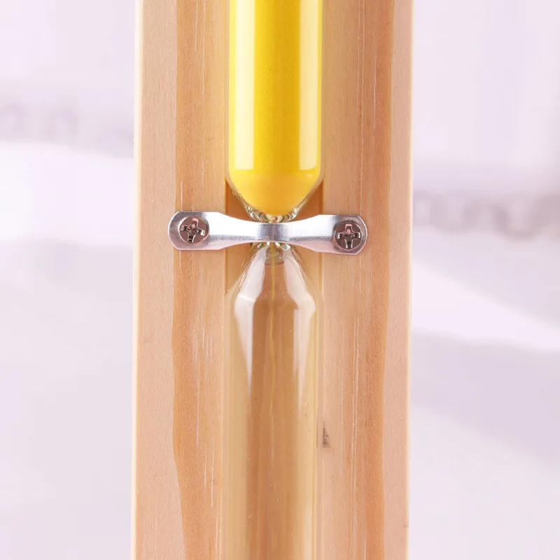 15 Minute Sand Timer Wooden Glass Hourglass Wall Mounted Rotating for Sauna Bathroom Home Decoration Gift