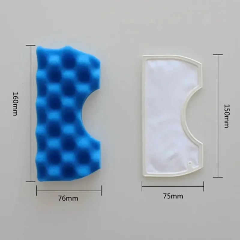 Vacuum Cleaner 1 Set Blue Sponge Filter + 1 Set Dust Hepa Filter for Samsung DJ63-00669A SC43-47 SC4520 SC4740 VC-9625 VC-BM620