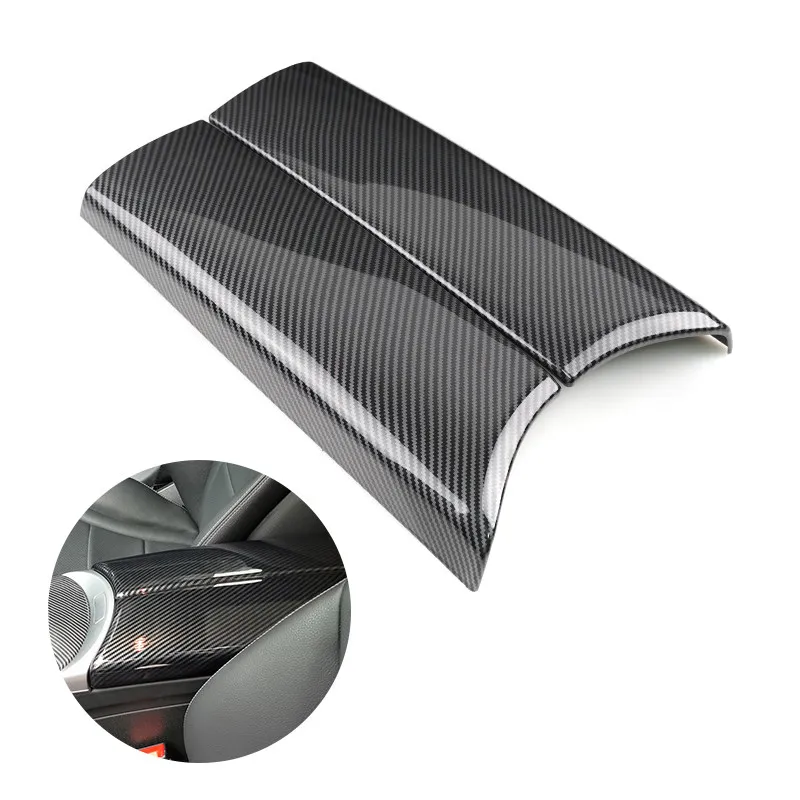 메르세데스 벤츠 C GLC 클래스 W205 X253 2015-2021 차량용 액세서리 ABS 카본 텍스처 센터 콘솔 암레스트 박스 커버 트림