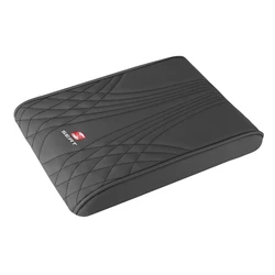 Enhanced Car Arm Rest Booster Mat Protection Cushion with Storage Box Cover Pad (SEAT - Black)