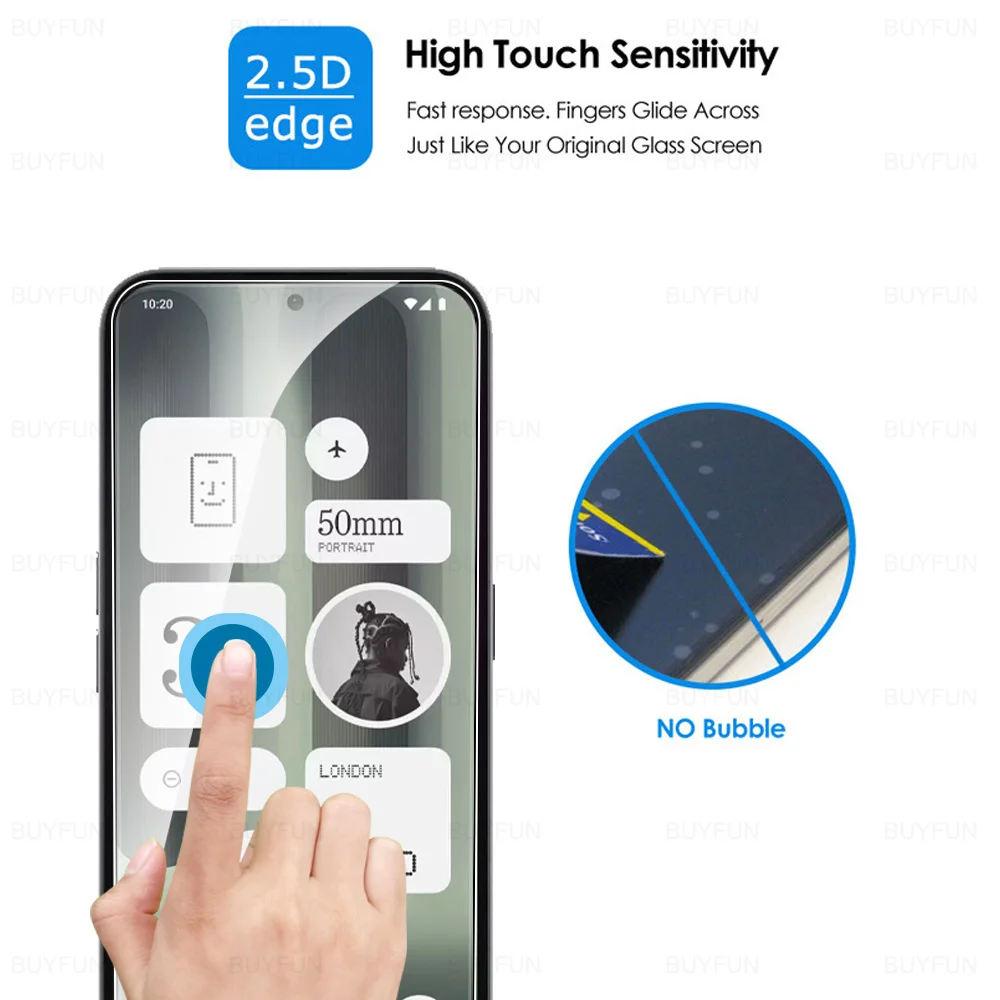 Premium 4-in-1 Tempered Glass Screen and Lens Protector for Smartphones, 6.7'' Display