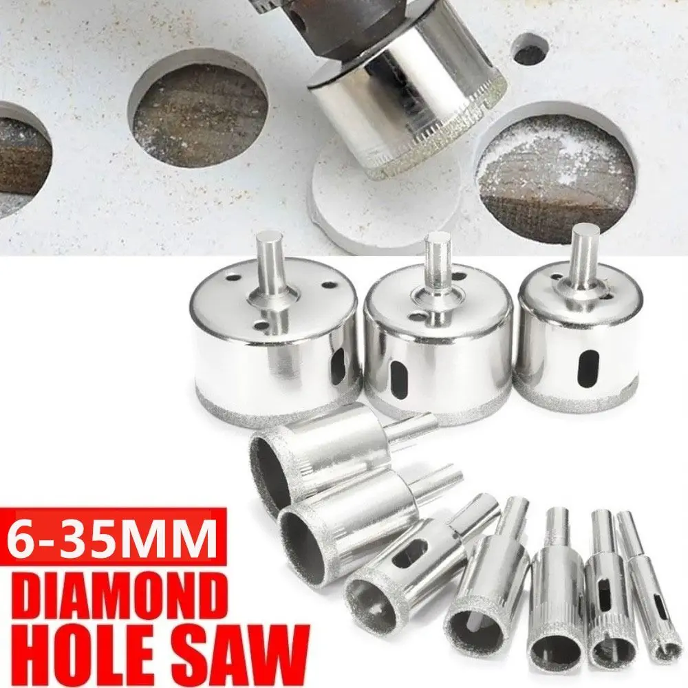 Diamond Coated Glass Drill Bits 6-35mm Electroplated Hole Saw