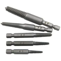 Extracteur de vis à tête cassée à tige hexagonale, tournevis à tête cassée pour sortir, ensemble d'outils de perceuse électrique 10 pièces 2