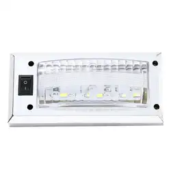 LED Panel Light - High Brightness Interior Reading Lamp with On/Off Switch for Vehicle and Marine Use (Default)