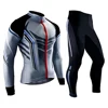 Spring and autumn men's outdoor long sleeve suit gel cushion quick drying trousers mountain bike racing sports suit 1