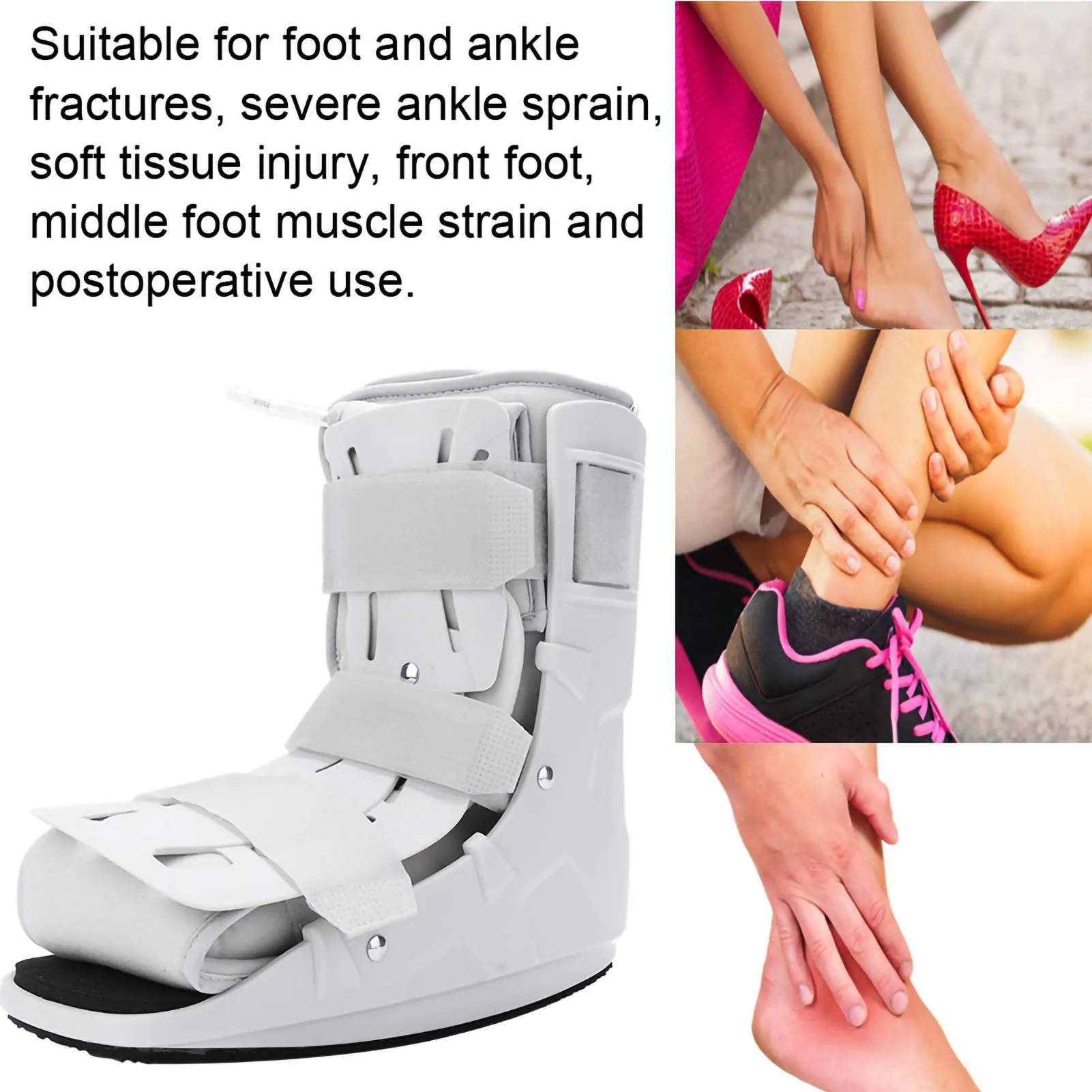 Foam Pneumatic Ankle Support Walking Boot Ankle Strap Support Foot