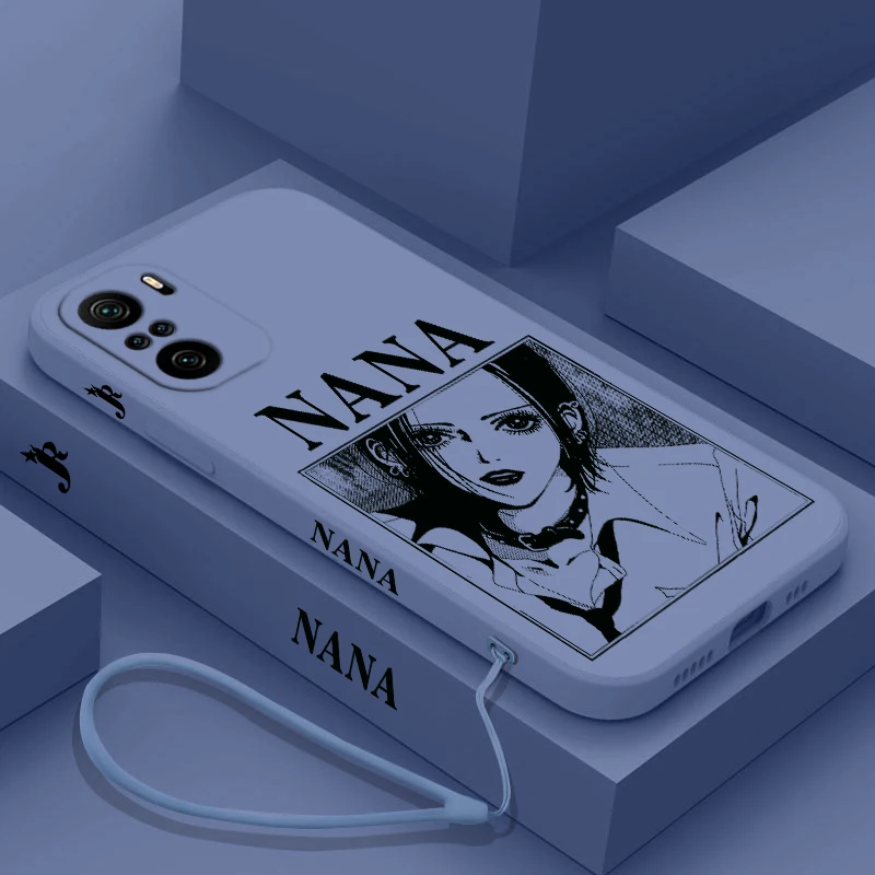 Funda de teléfono de Anime NANA Fashion para Xiaomi Redmi Note 13 12 12Pro 11 11S 11T 10S 10 Pro Plus 5G Liquid Left Rope