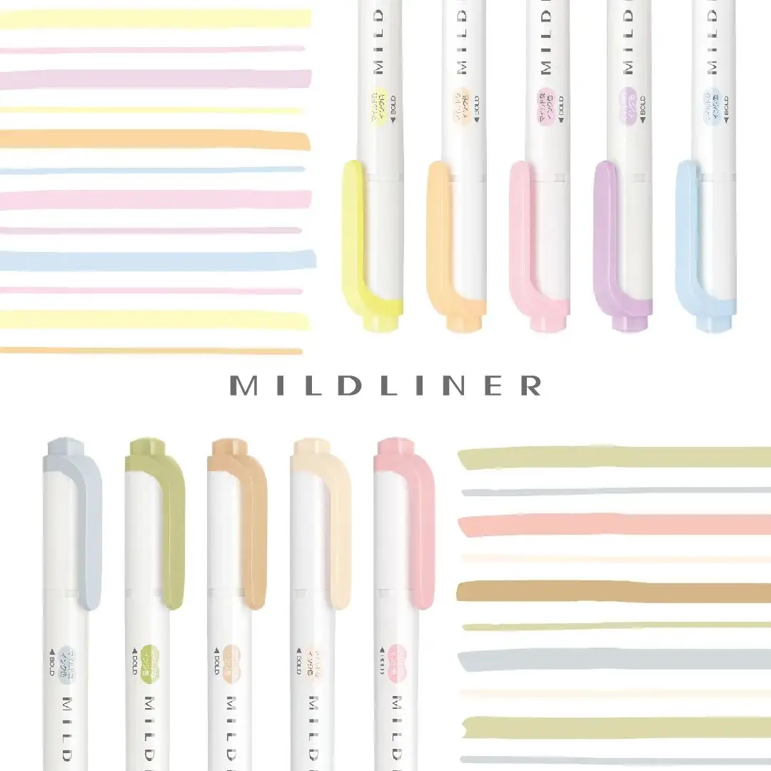Zebra Mildliner Double-ended Highlighters Soft Student Writing Drawing Marker Pens 1 Pc highlighter marker pen art marker