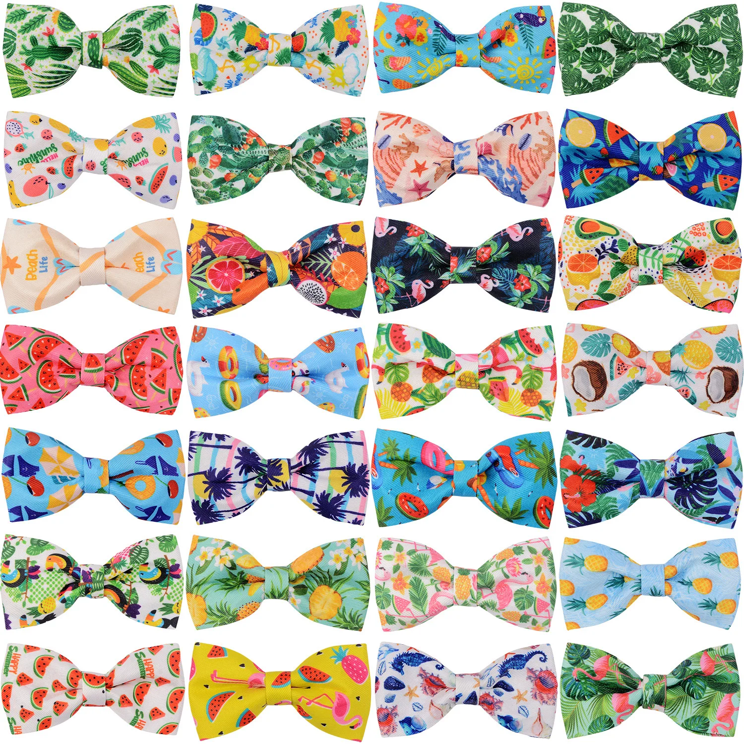 50/100pcs Summer Fruit Dog Collar Remove Dog Bowtie Collar Accessories For Dogs Pets Bow Ties Collar For Small-Large Dogs 2
