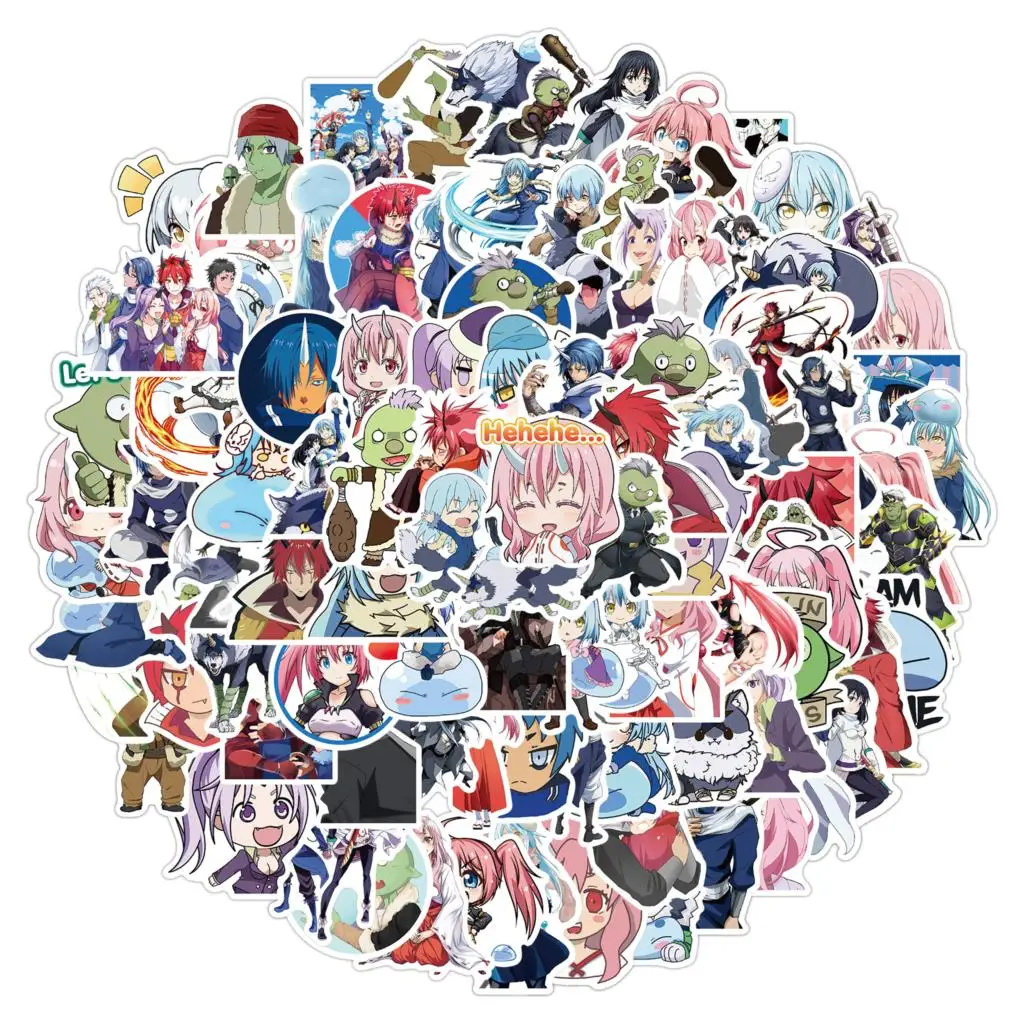 

10/50/100PCS That Time I Got Reincarnated As A Slime Sticker Colorful for Luggage Laptop Decal Skateboard Guitar Fridge Sticker