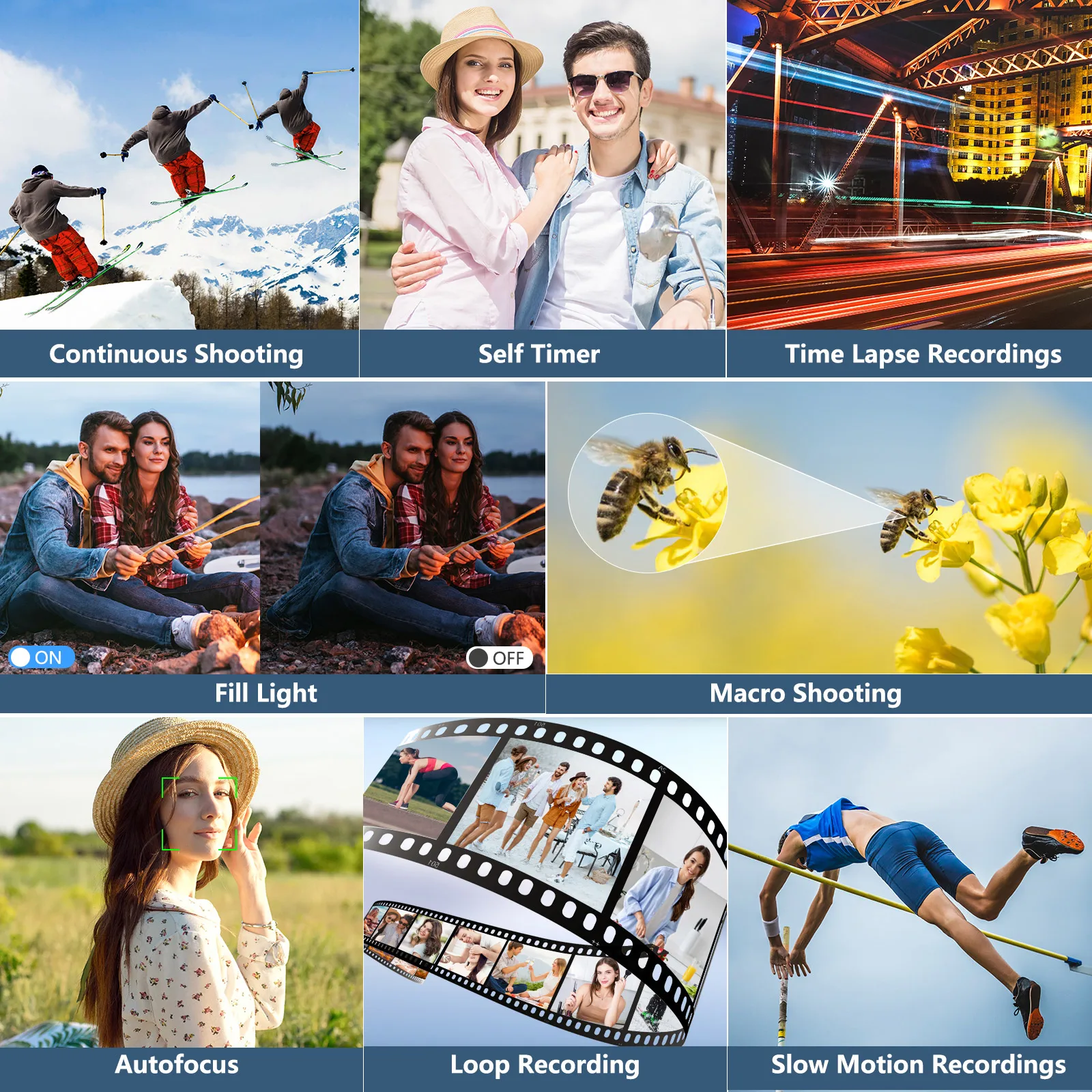 كاميرا تصوير رقمية مدمجة بدقة 4K، تكبير رقمي 18x،...