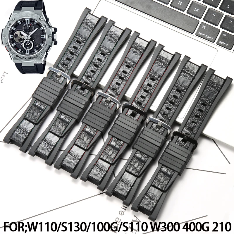 

Rubber Watchband For Casio G-SHOCK GST Series GST-W110/S130/100G/S110 W300 100G 210 Men's Waterproof Sports Watch Accessories