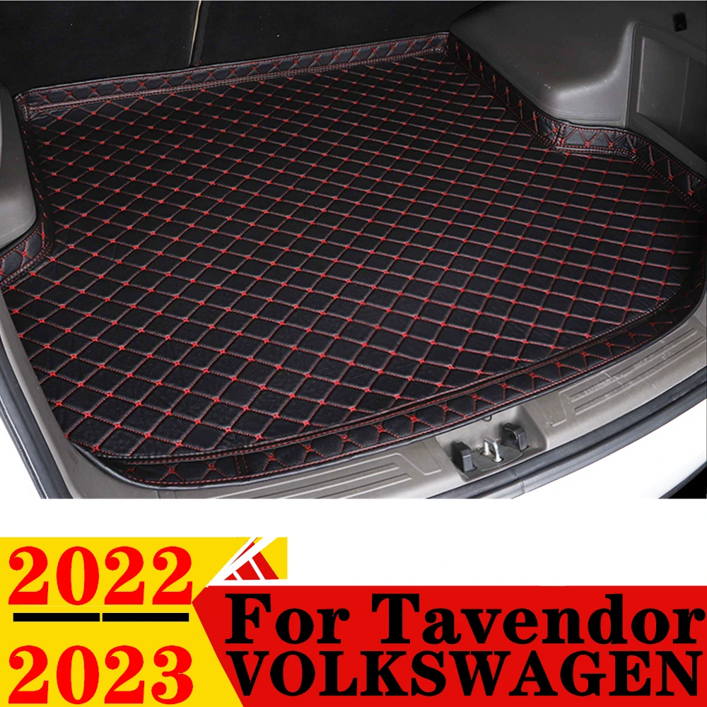 

Высококачественный коврик для багажника автомобиля Volkswagen VW Tavendor 2023 2022 XPE, кожаный задний багажник, коврик для багажа, задний коврик для груза, ковер, детали