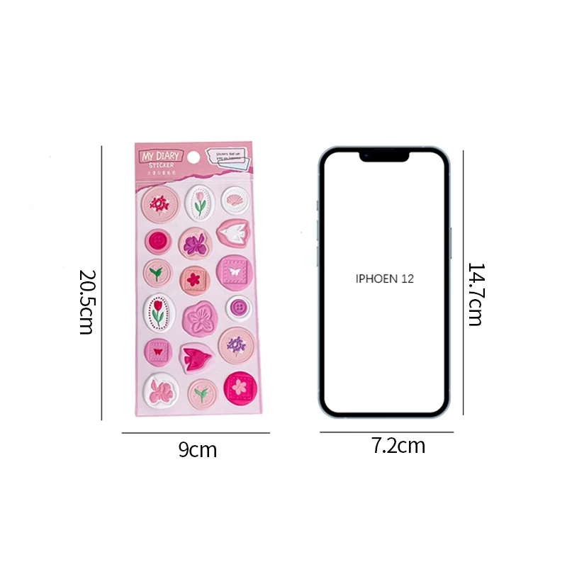 3D Wax Seal Stickers Korean Embossed Seal Stamp Stickers Self Adhesive Wedding Invitation Envelope DIY Scrapbook Gift