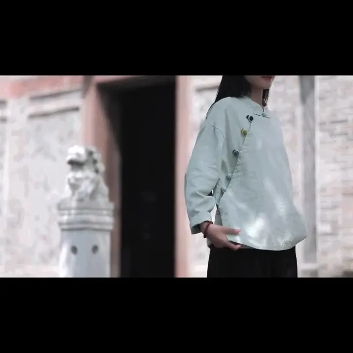 Женские повседневные футболки с длинным рукавом в китайском стиле новинка 2024