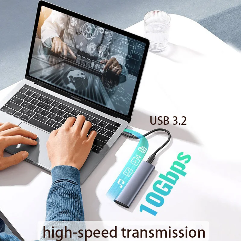 USB 3.2 타입 C to A 케이블 10Gbps 60W PD 고속 충전 데이터 전송 갤럭시 S23 S22 노트 20 픽셀 아이패드 프로 SSD 안드로이드 오토용