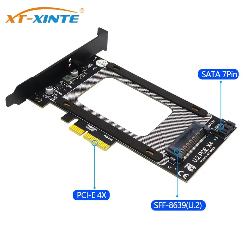 

PCI Express 3.0 4X to U.2 SFF-8639 Adapter PCIe U.2 SSD to PCI-E Card Support NVME SSD