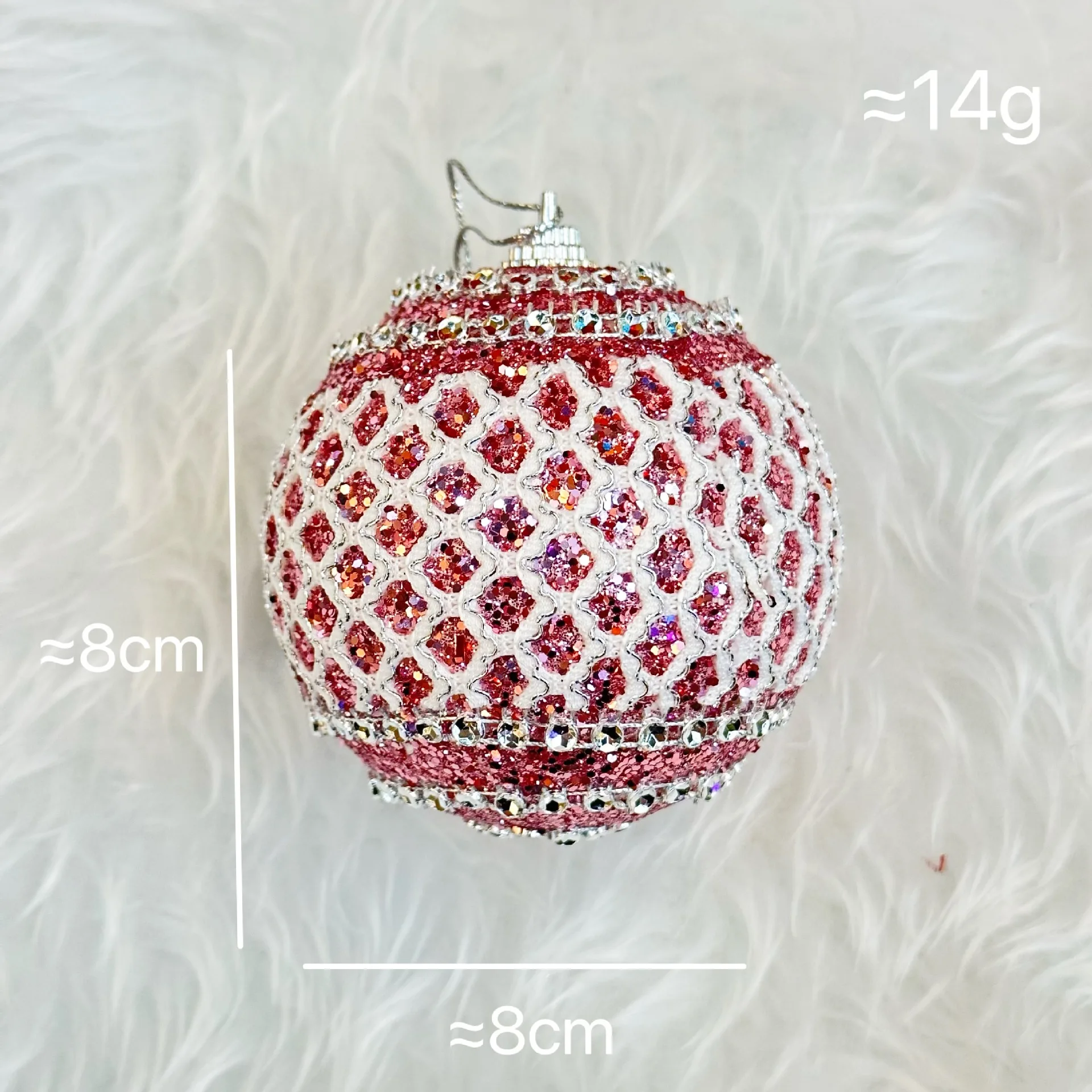 thumbnail image 1 of Bolas de Navidad rosas Adornos navideños Colgantes para árboles de Navidad Decoración navideña DIY 2025 Feliz Año Nuevo, 1 of 5