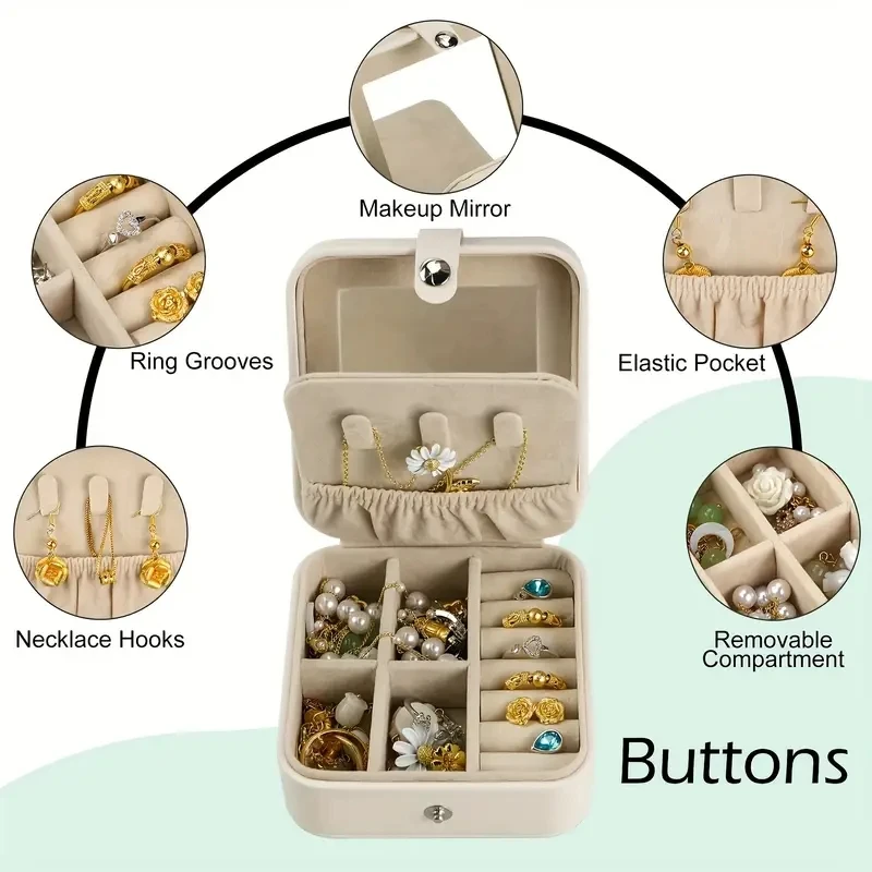 Storage Box Makeup Organizer Jewelry Box Makeup Storage Box Cosmetic Storage Box Jewelry Organizer Jewelry Storage Gift Box Earrings Necklace Ring Organizer Makeup Storage