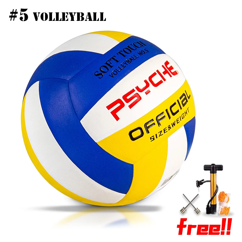 Official Size 5 Soft volleyball Beach Training Volleyball Ball Waterproof Indoor Outdoor Volleyball Sand Sports Pu Ball