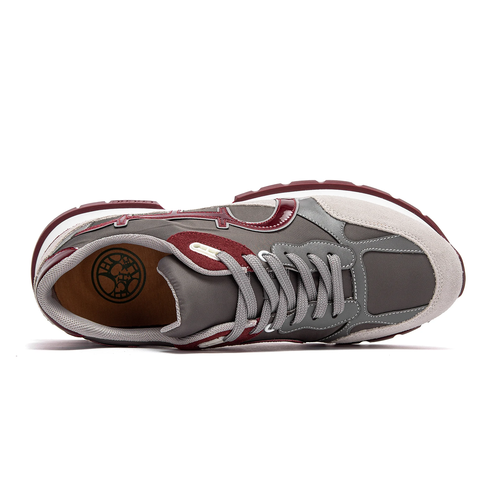 Sneakers Men's Flat Casual Shoes Running Shoes Tennis Lightweight Comfortable Breathable Travel Burgundy Luxury Brand Shoes 5