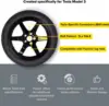 Complete Spare Wheel and Tire - Compatible with 2017+ Tesla Model 3 Long Range & RWD Trims - Includes 18x4 Rim, 125/80R18 Tire 1