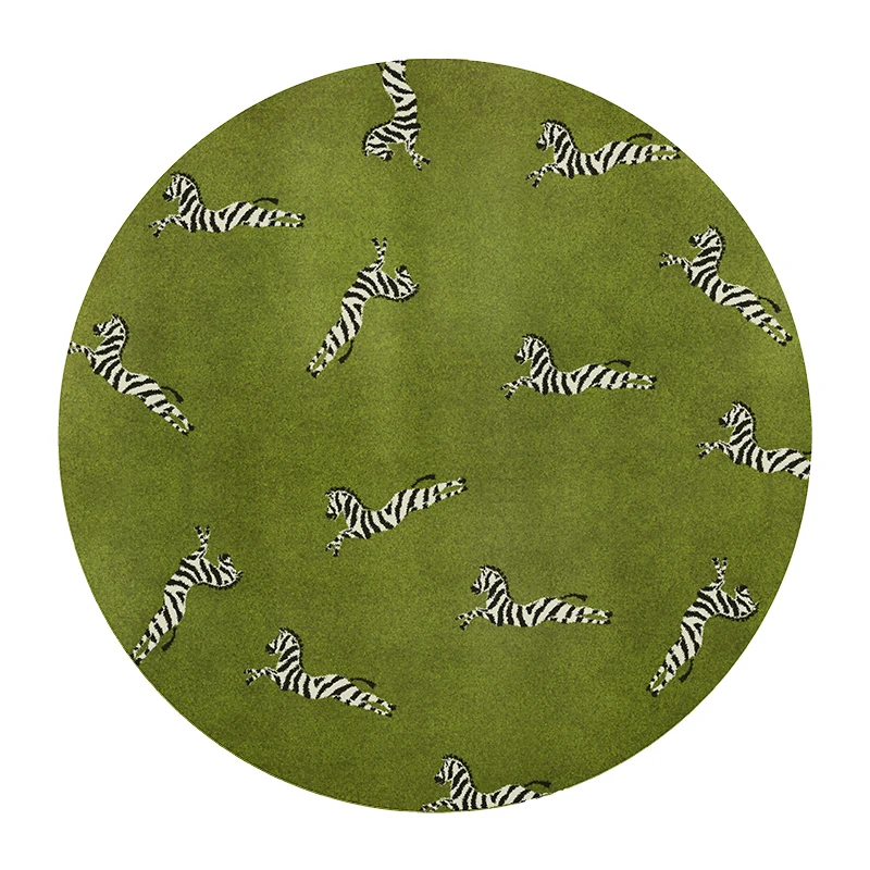 

Green modern carpet, light luxury, living room, simple coffee table blanket, bedside blanket, floor mat