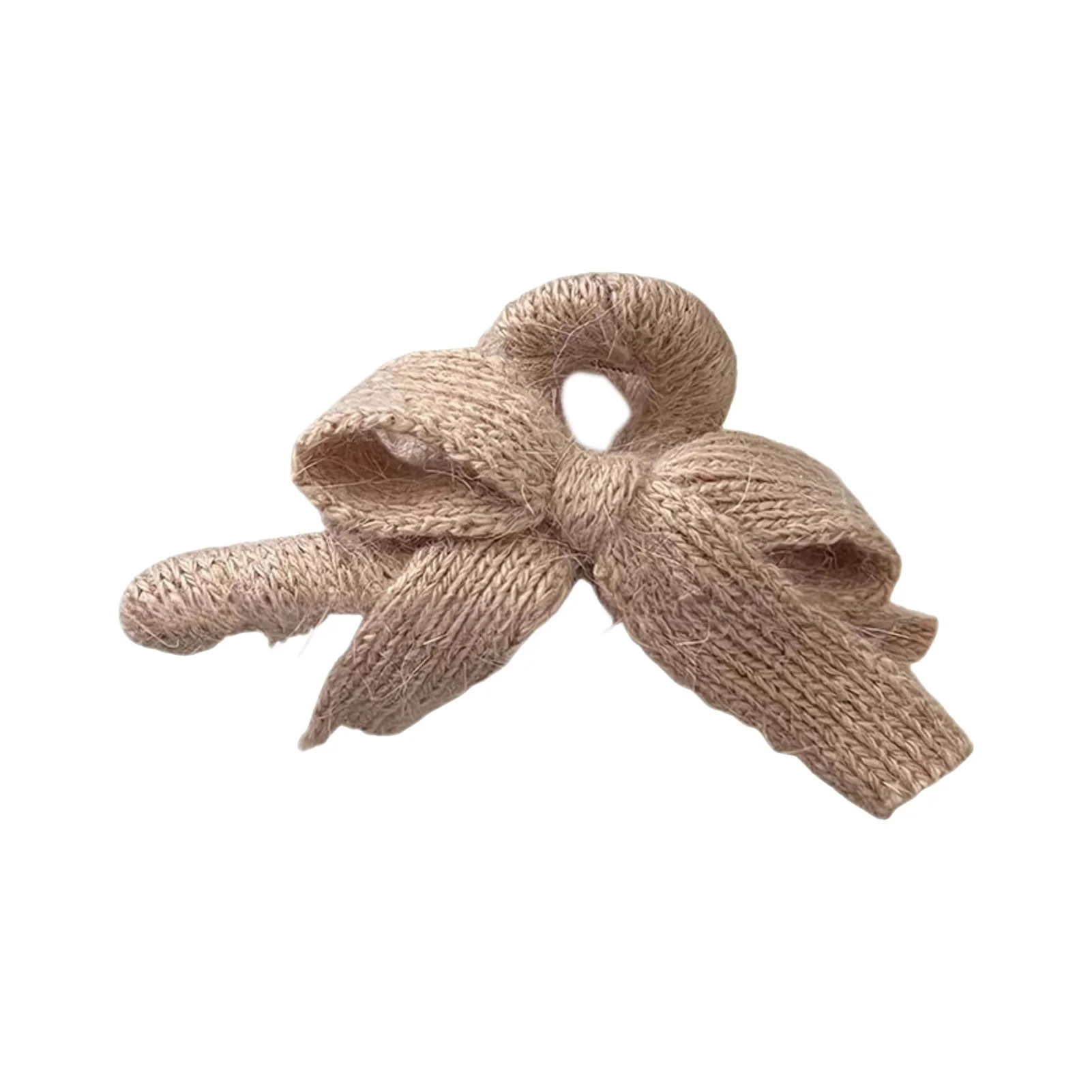 Kreative Gestrickte Schmetterling Knoten Haar Klaue Einfache Frühling Gestrickte Hai Haar Clip Für Frauen Mädchen Täglichen Pferdeschwanz Feste Haar Clips – Detail 6