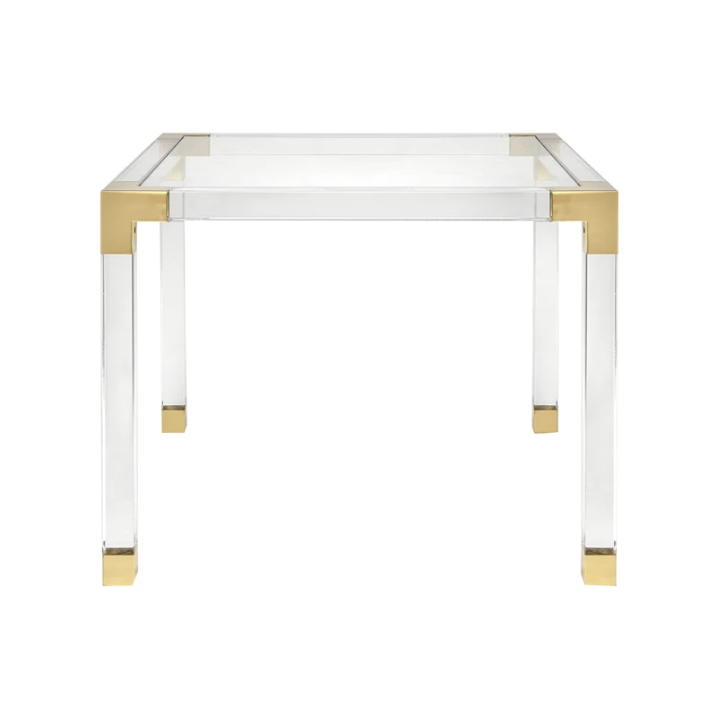 

Personalized Transparent Acrylic Table Metal Plating Organic Glass