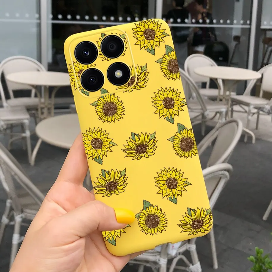 Daisy Flower Soft Silicone Phone Case Cover - Fashionable TPU Design