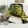 Cartoon S-ShrekS Cute Funny Blanket Plush Nap Sofa rug for Living Room Warm Office Bedroom Birthday Home Travel Kid Gifts 5
