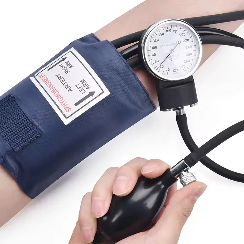 Blood Pressure Monitor Gauge Stethoscope Aneroid Tensiometer Baumanometer Meter Kit Manual Arm Tonometer Car Emergency Kit blood pressure monitor