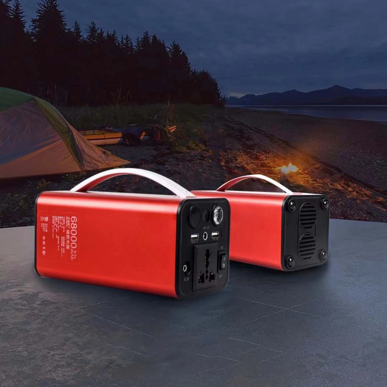 Fonte de Alimentação de Emergência de Alta Exterior do Inversor do Banco de Potência Portátil do Carregador de Bateria do Gerador 68000mah para a Caminhada de Acampamento Potência 220v Weddings & Events
