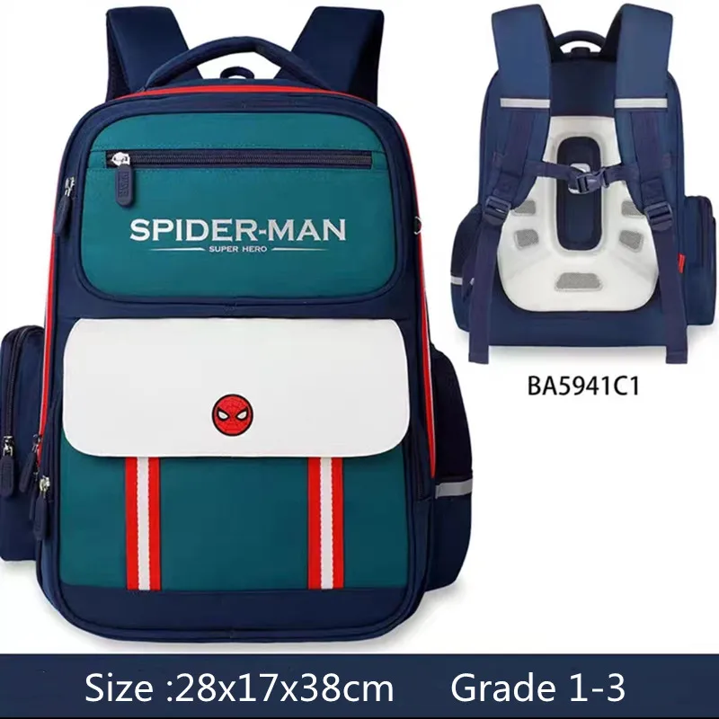 2023 Disney Frozen School Bags For Girls Boys Primary Student Shoulder Orthopedic Backpack Spider Man Captain America Mochila