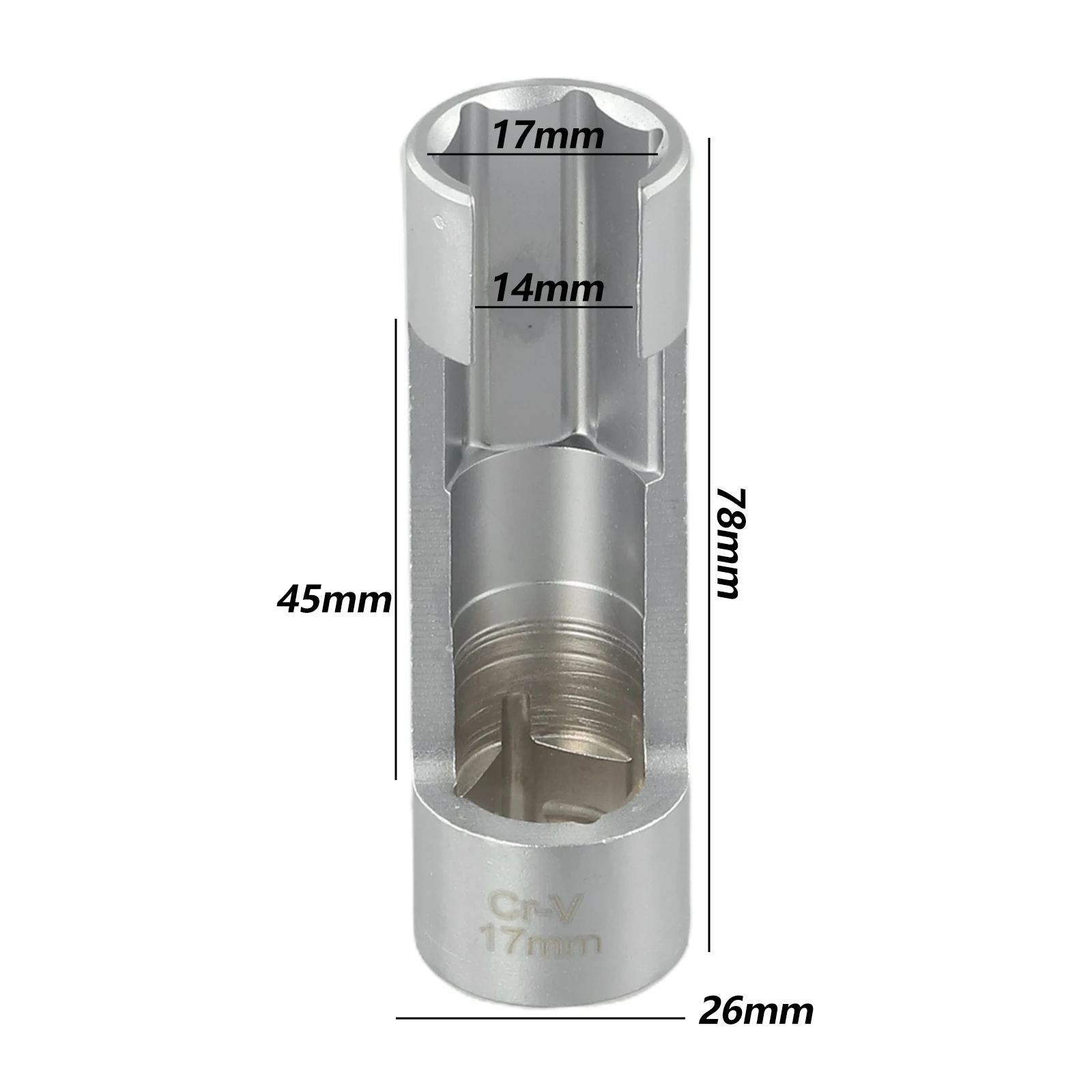 Diesel Kraftstoff Injektor Rohr Sechskant 14/17mm Öffnung Entfernung Hülse Sauerstoff Sensor Schlüssel Spanner Hand Werkzeuge – Detail 6