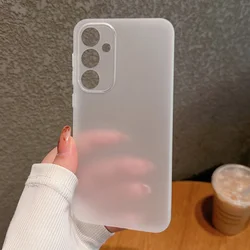 Ultra - Thin Matte Shockproof Phone Case with Clear Cover - S25 Plus (White)