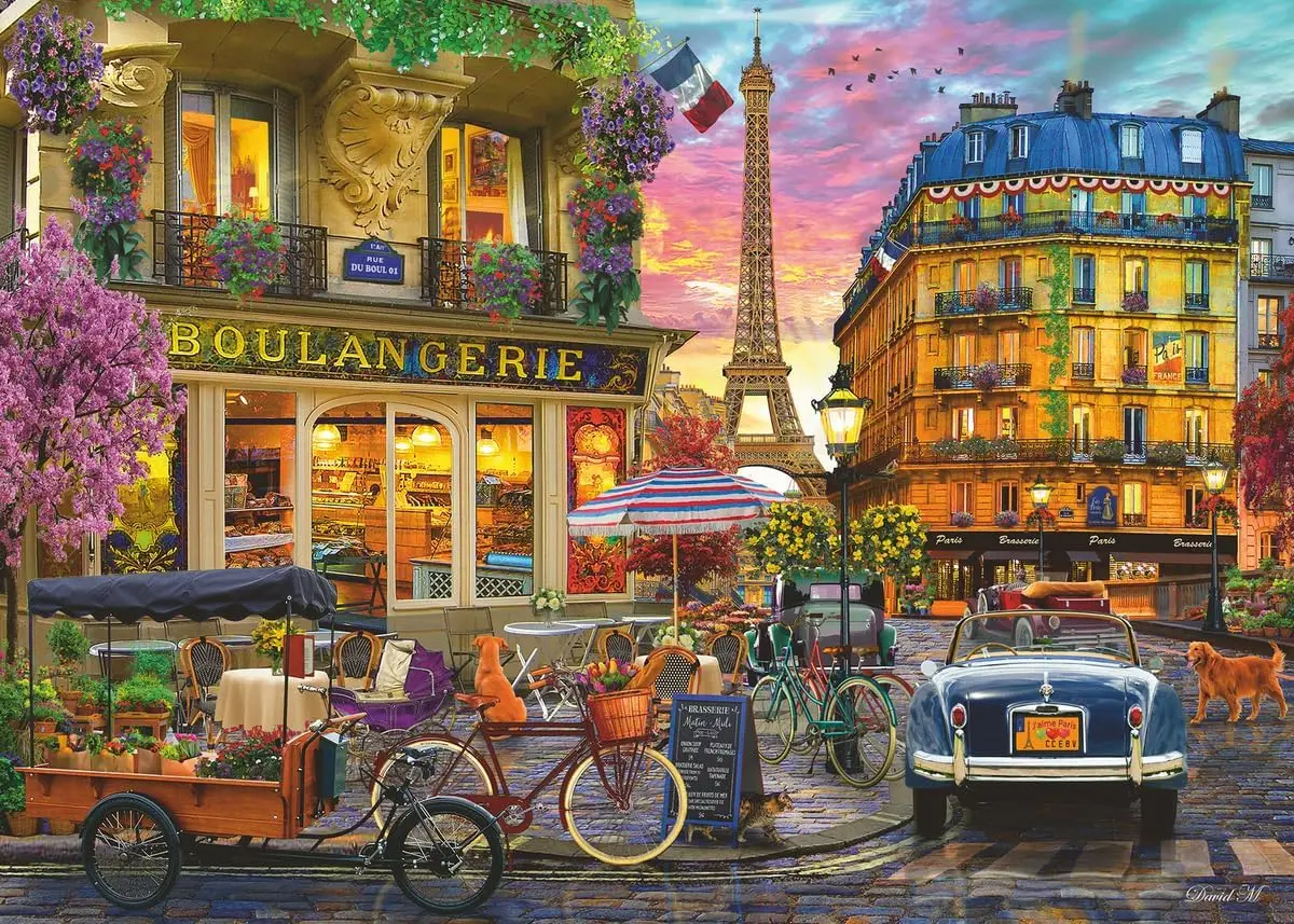 300/500/1000 Pieces Paper Jigsaw Puzzle of Adult Street Scenery Landscape Puzzles Games Family Fun Floor Toy Children's Gift