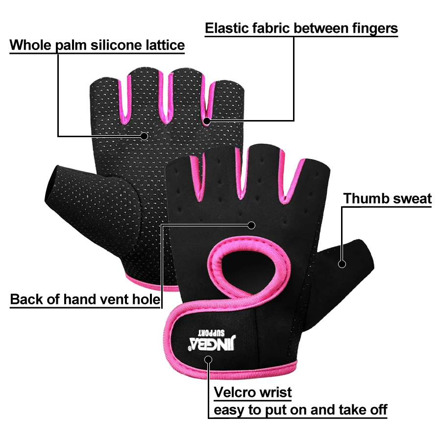 Gym Gloves Fitness Weight Lifting Gloves Body Building Training Sports Exercise Cycling Sport Workout Glove for Men Women 3