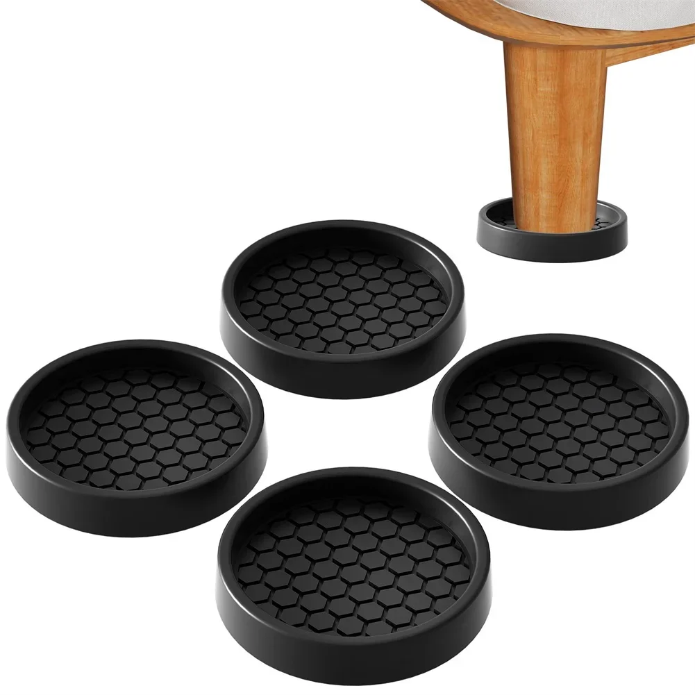 4pcs 가구 슬라이더 라운드 고무 가구 캐스터 컵 경재 바닥용 미끄럼 방지 코..