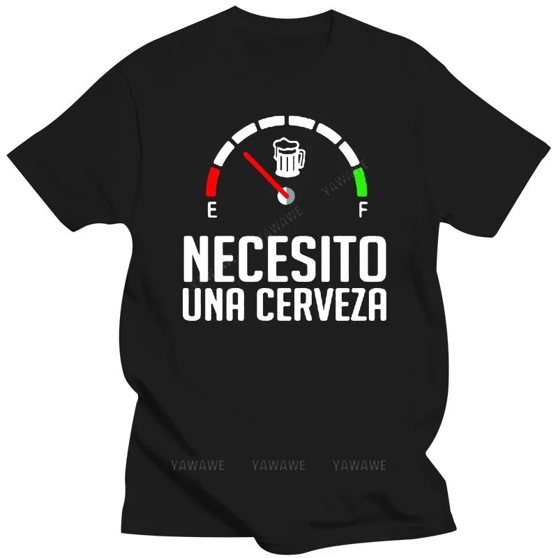 New Necesito Una Cerveza. Spanish Quote Funny Need A Beer T-Shirt. Summer Cotton Short Sleeve O-Neck T Shirt Gift Men Adult top