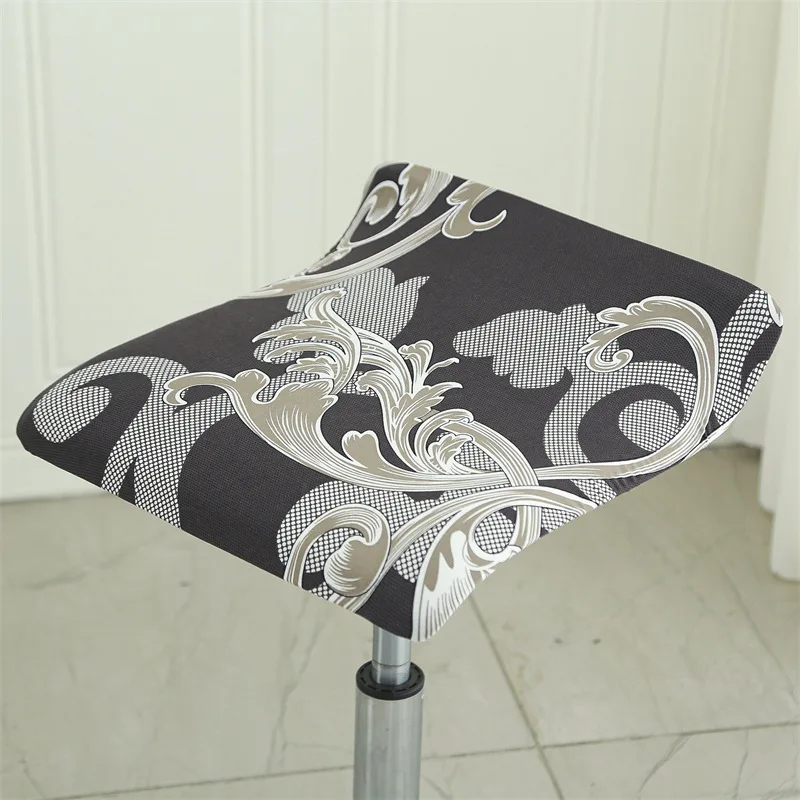 Bar Stool Cover Cashier Chair Covers Stretch Stool Seat Slipcovers Stretch Elastic Hotel Banquet Dining Small Chair Case 6