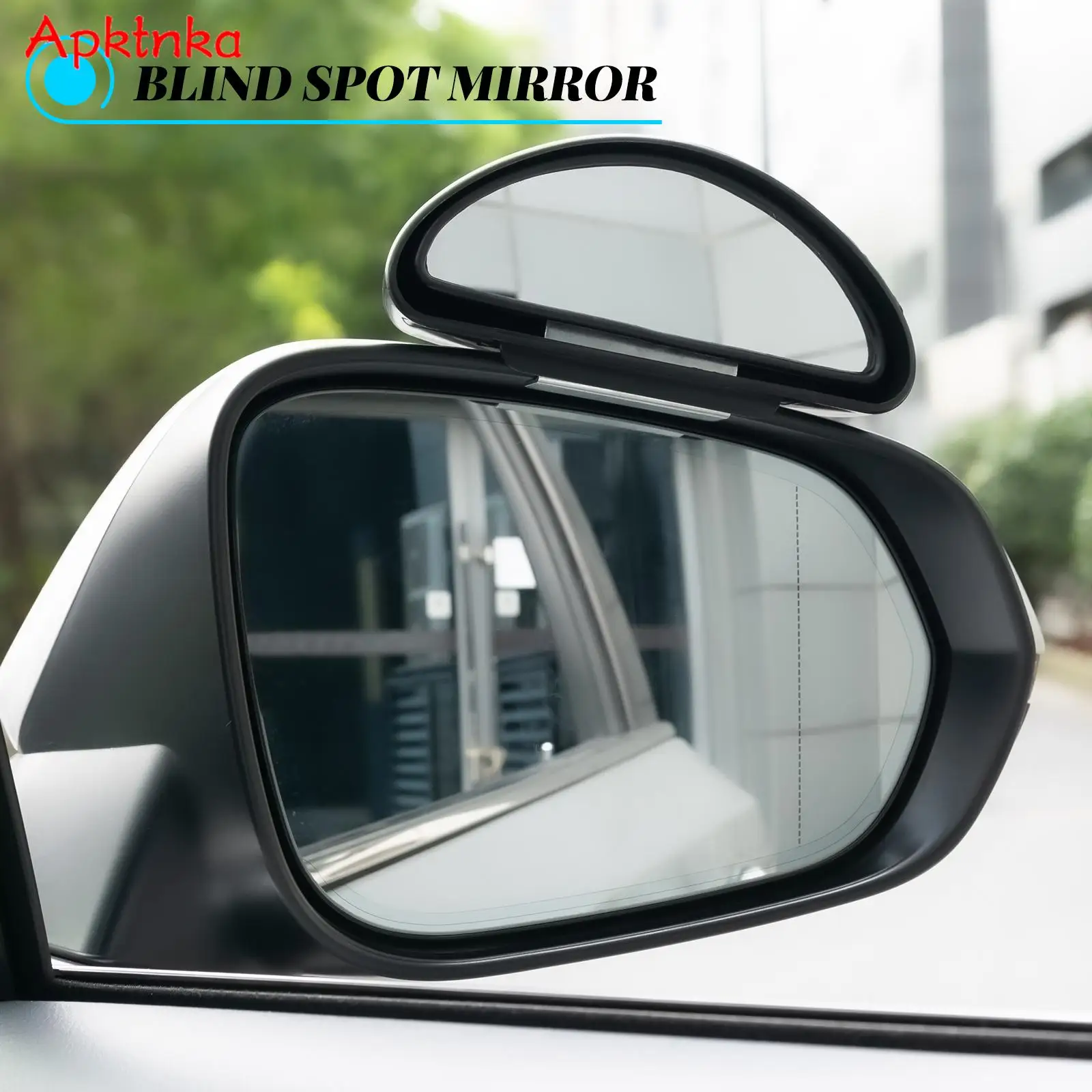 2PCS Auxiliary Rearview Blind Spot Mirror Wide Angle View Adjustable Car Rear View Side Parking