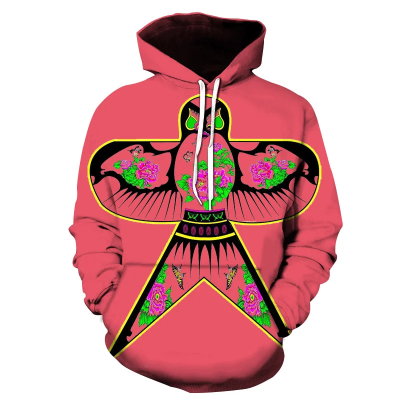 thumbnail image 1 of Sudadera con capucha con estampado 3D de cultura china para hombre, sudadera con patrón de papel divertido, camisetas de calle Harajuku, jerséis de manga larga de otoño, 1 of 5