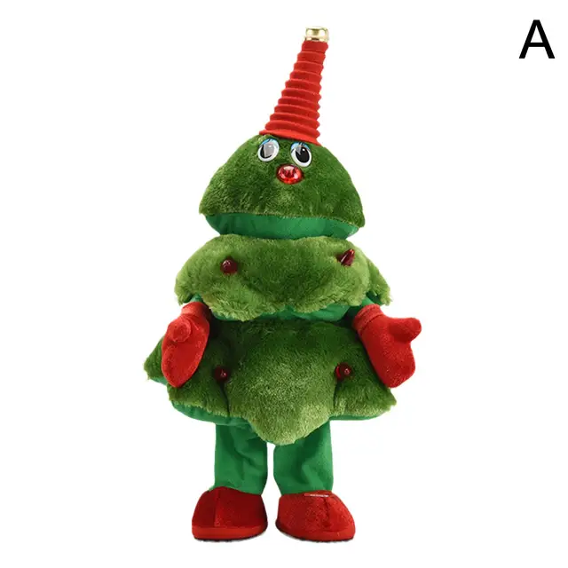Creative Electric Christmas Tree Plush Toys Saxophone Guitar Singing Dancing Funny Toys Home Party Decor Christmas Gifts For Kid