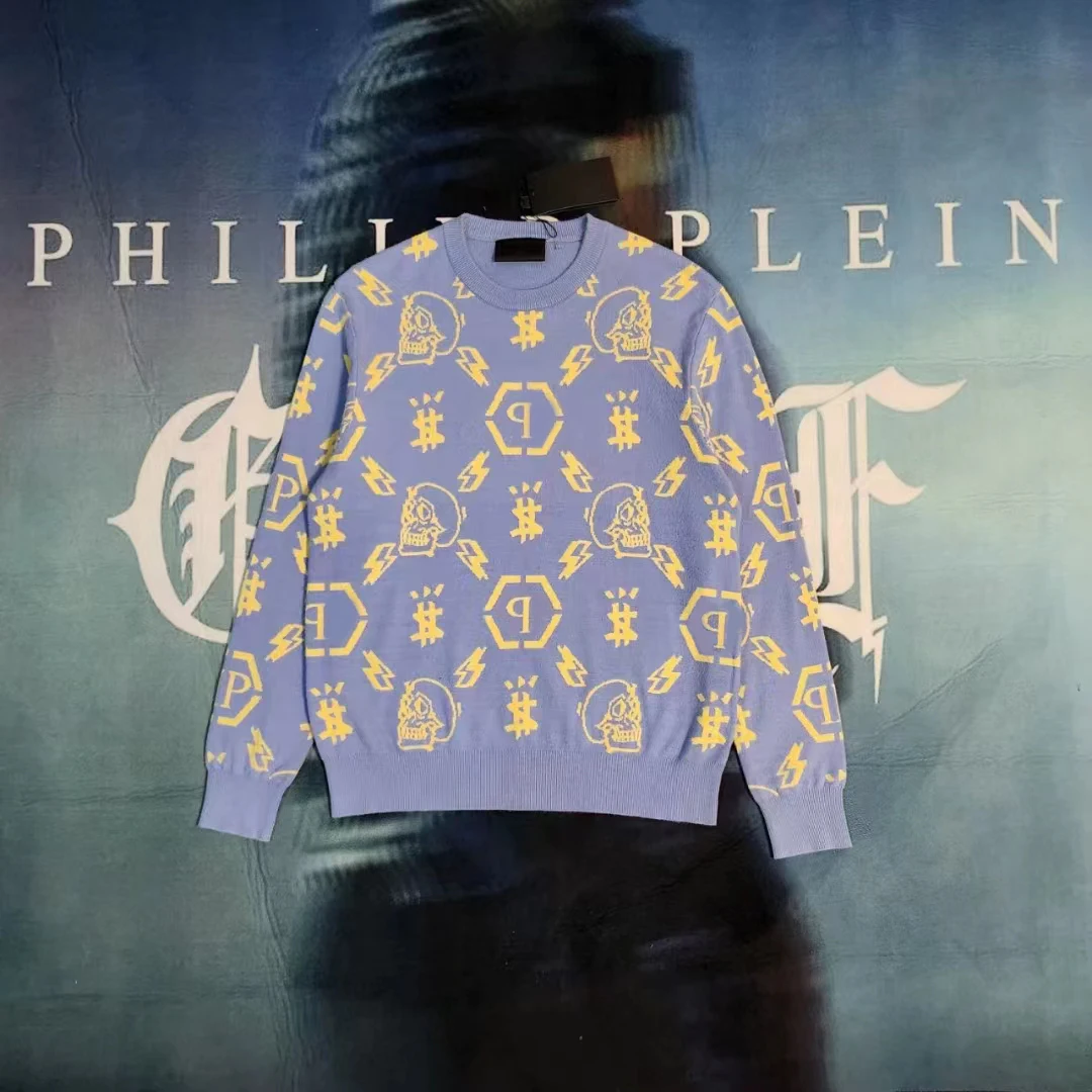 Louis Vuitton Blue Monogram Jacquard Sweater