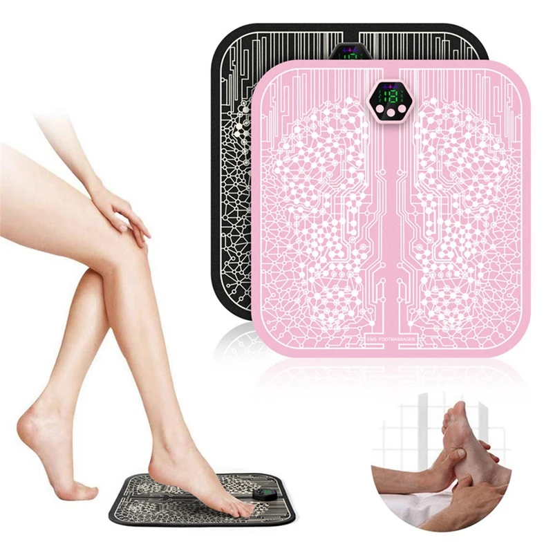 EMS Foot Massager Electric Feet Acupuncture Mat For Plantar Fasciitis Relief Neuropathy Pain Relief Instrument Durable B