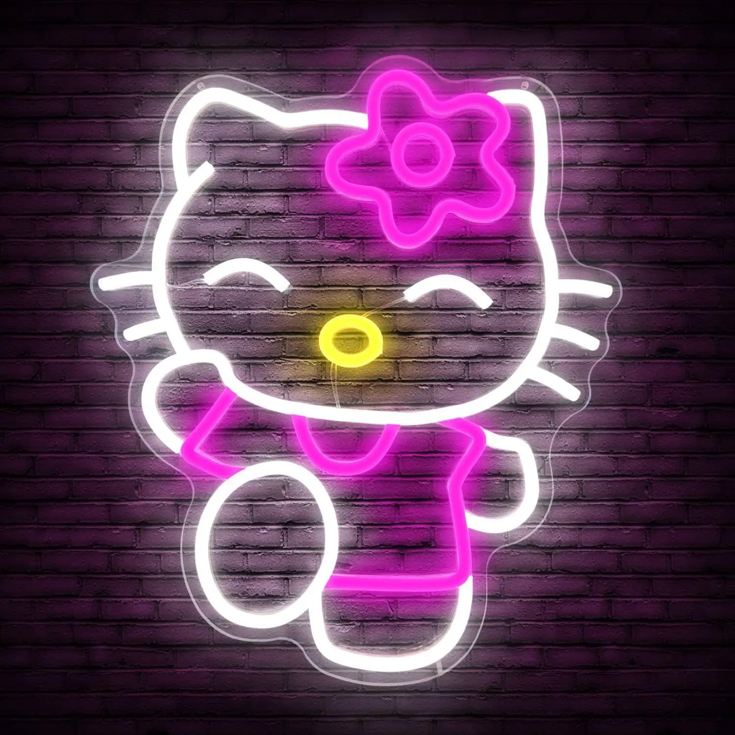 ネオンサイン　バツ丸　LED ライト　サンリオ　かわいい　壁掛け　バツ丸くん ネオンサイン バツ丸 LED ライト サンリオ かわいい 壁掛け バツ